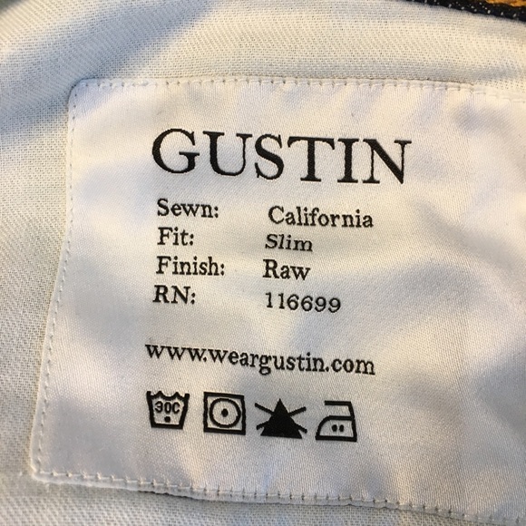 Gustin Raw Denim NWOT Slim Jeans RN:116699 - Picture 6 of 8